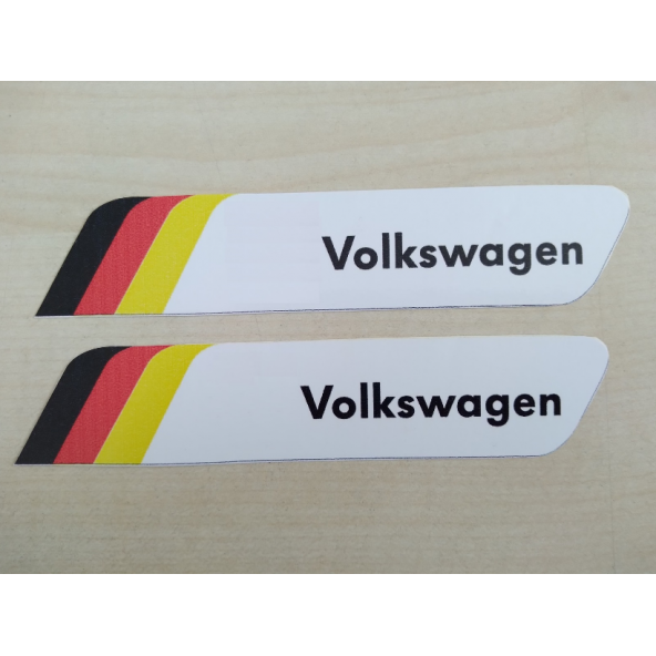VOLKSWAGEN STİCKER 2li Takım 11,5x2,5cm Sarı AYNA STİCKER VOLKSWAGEN YAZISI, ARMASI, ETİKETİ, ÇIKARTMASI ürün görseli 1