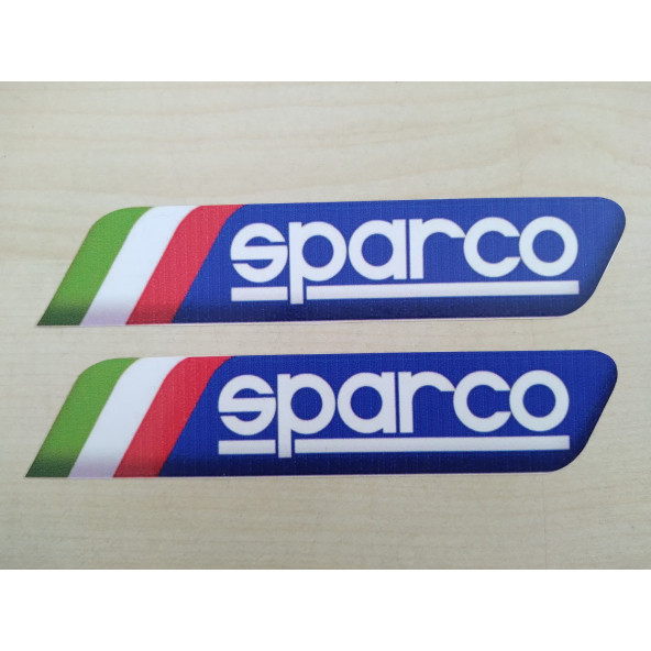 SPARCO STİCKER 2li Takım 9,5x2cm AYNA STİCKER SPARCO YAZISI - SPARCO ETİKETİ, ÇIKARTMASI ürün görseli 1