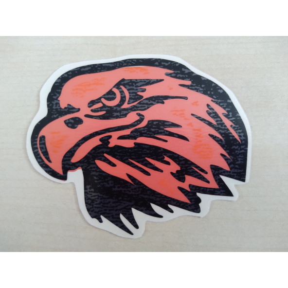 KARTAL STİCKER Kırmızı 9x7cm EAGLE STİCKER, KARTAL ETİKETİ, KARTAL ÇIKARTMASI ürün görseli 1