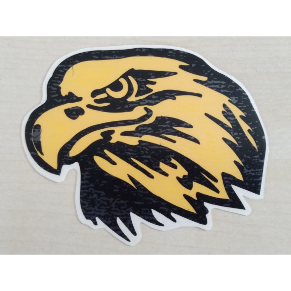KARTAL STİCKER Sarı 9x7cm EAGLE STİCKER, KARTAL ETİKETİ, KARTAL ÇIKARTMASI ürün görseli 1