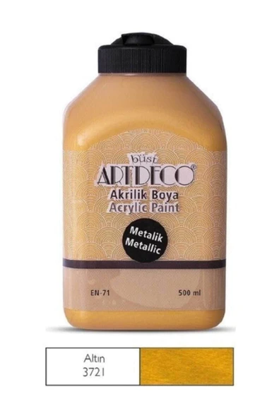 Artdeco Metalik Akrilik Boya 500ml Altın 3721 ürün görseli 1