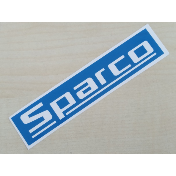 SPARCO STİCKER 12,5x3cm (mavi) SPARCO YAZISI - SPARCO ETİKETİ - SPARCO ÇIKARTMASI ürün görseli 1