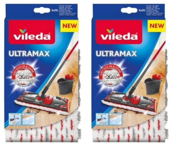 Vileda Ultramat Mikrofiber Yedek Mop 2 Adet ürün görseli 1