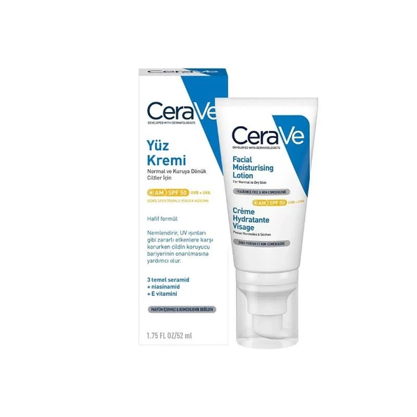 Kuru Ciltler İçin SPF50  Nemlendirici Yüz Kremi 52 ml ürün görseli 1