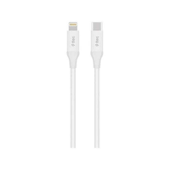 Ttec Type C To Lightning Şarj Kablosu 1.5M Beyaz -2DK40B ürün görseli 1