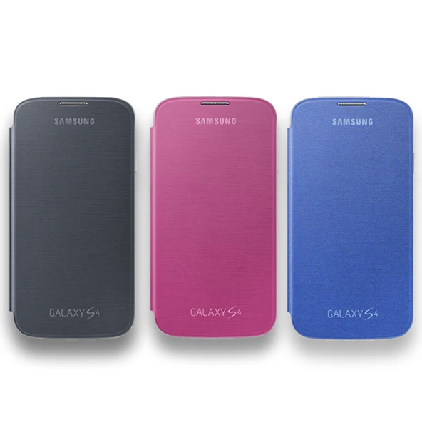 Samsung i9500 Galaxy S4 Flip Cover Orjinal Kılıf 3'lü Paket - Resim 3