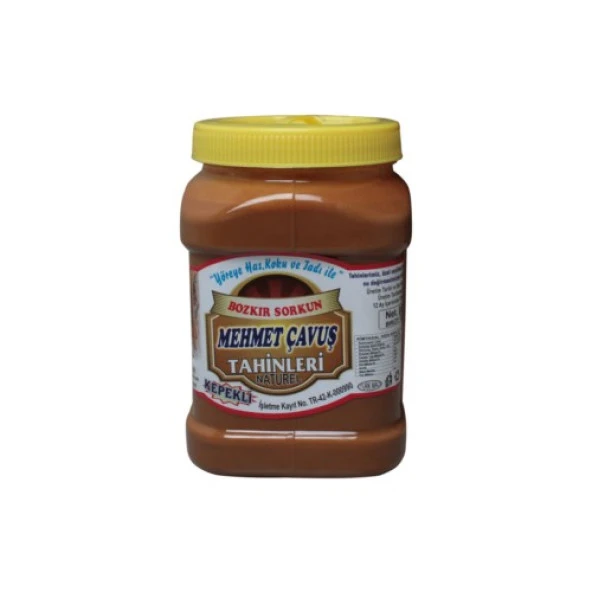 Mehmet Çavuş Bozkır Tahini Kepekli Tahin Plastik Kutu 935gr ürün görseli 1