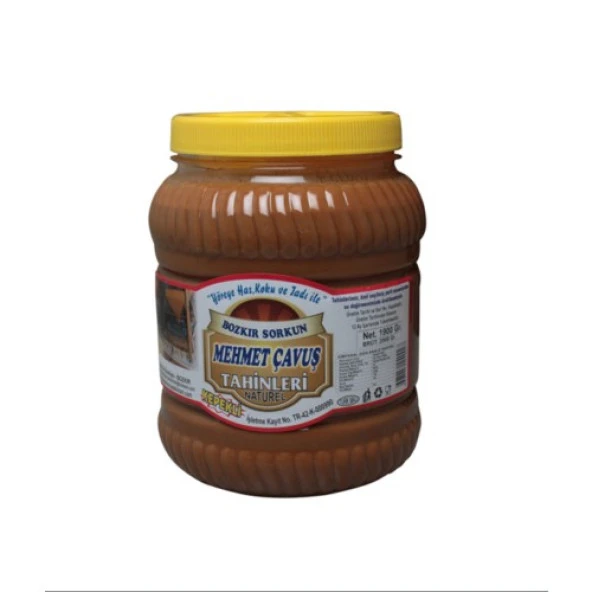 Mehmet Çavuş Bozkır Tahini Kepeksiz Tahin Plastik Kutu 1845gr ürün görseli 1