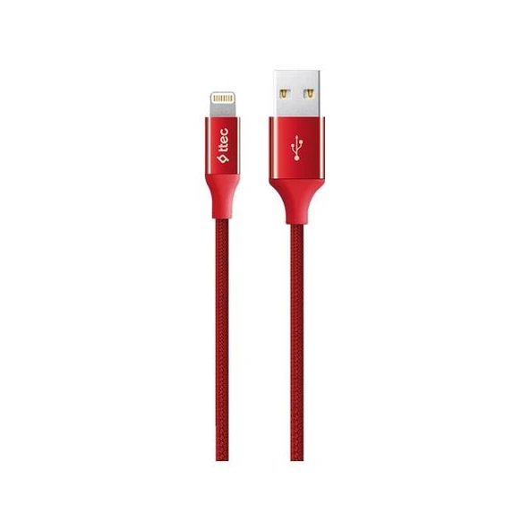 Ttec AlumiCable Lightning Kablo Kırmızı 1.2M - 2DK16K ürün görseli 1