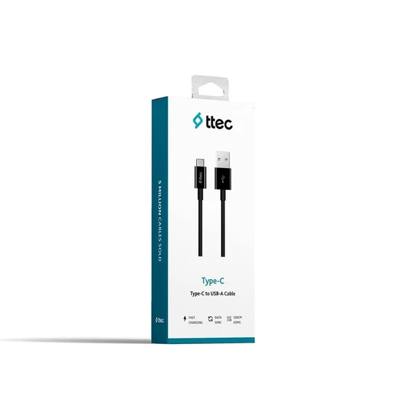 Ttec Type-C Kablo Siyah 1.20cm - 2DK12S - Resim 3