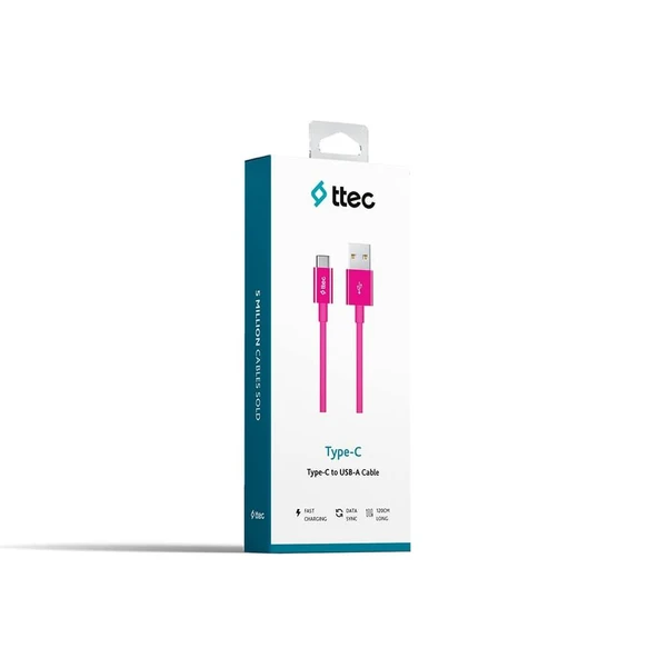 Ttec Type-C Kablo Pembe 1.20cm - 2DK12P - Resim 3