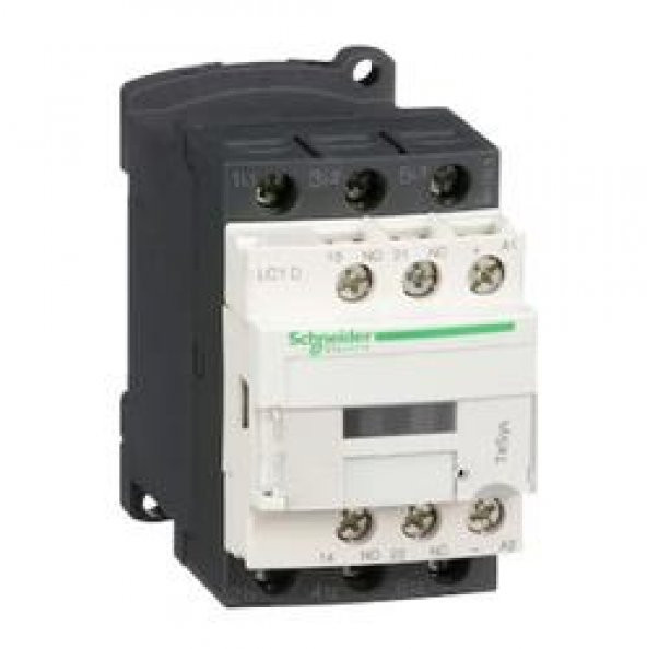 Schneider LC1D12BD, 12 Amper, 5.5 kW, Güç Kontaktörü, 24 Volt DC, 3 Kutuplu, 1NA+1NK ürün görseli 1
