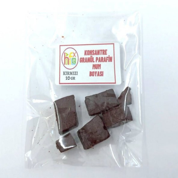 MUM BOYASI KONSANTRE GRANÜL PARAFİN SOYA WAX MUM BOYASI KIRMIZI RENK 10 GR ürün görseli 1