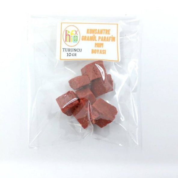 MUM BOYASI KONSANTRE GRANÜL PARAFİN SOYA WAX MUM BOYASI TURUNCU RENK 10 GR ürün görseli 1