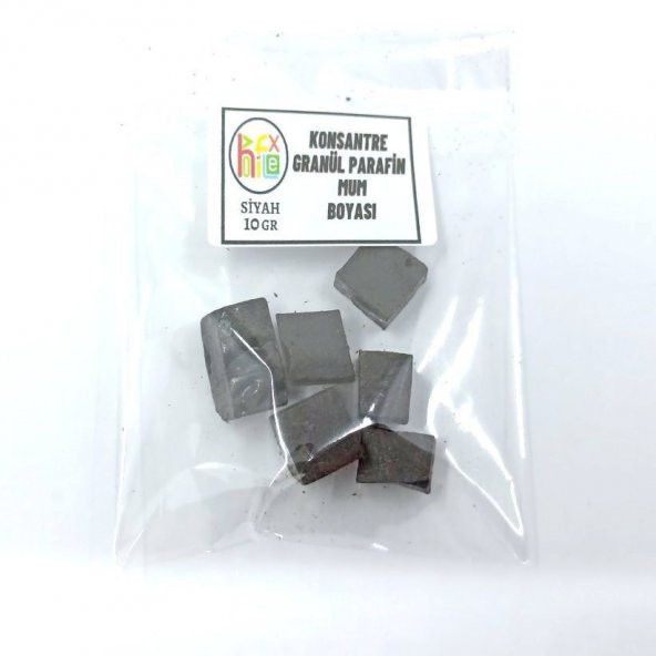 MUM BOYASI KONSANTRE GRANÜL PARAFİN SOYA WAX MUM BOYASI SİYAH RENK 10 GR ürün görseli 1