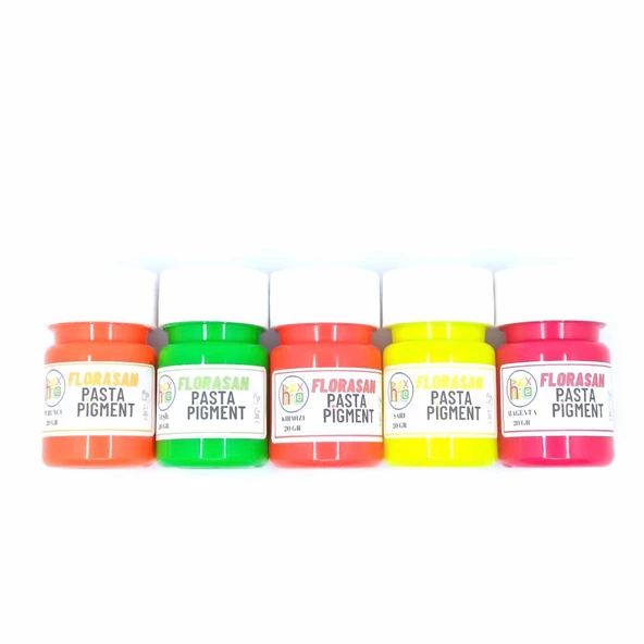 EPOKSİ REÇİNE FLORASAN PASTA PİGMENT SET NEON PİGMENT 5 RENK 100 GR ürün görseli 1