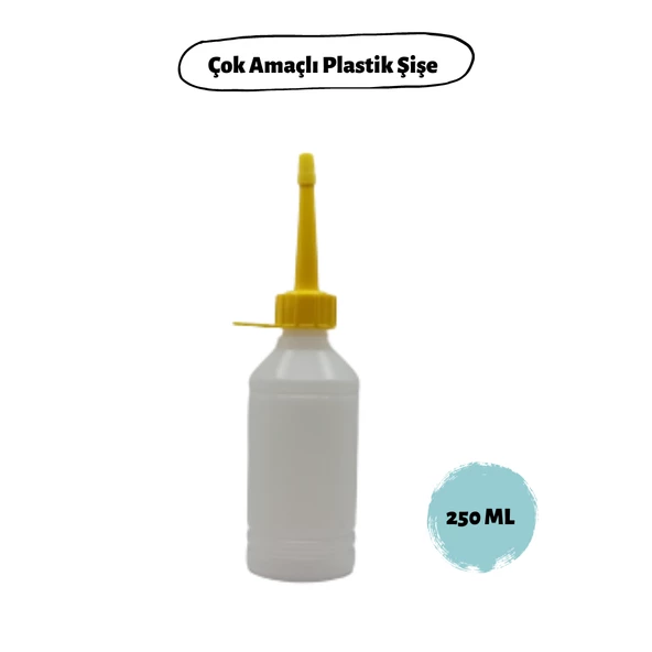 PLASTİK ŞİŞE ÇOK AMAÇLI DOLUM ŞİŞESİ 250 ML 6 ADET ürün görseli 1