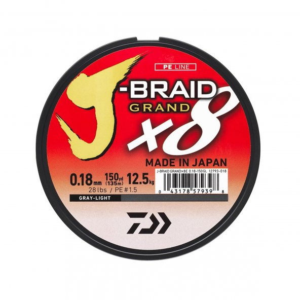 Daiwa Jb Grand 8b 135m, 0,10mm Grey İp Misina     ürün görseli 1