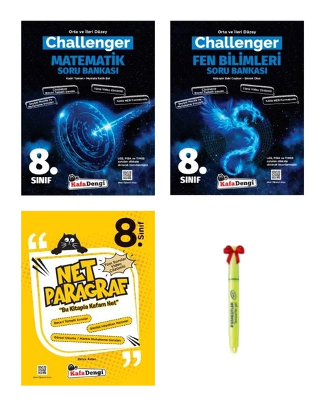 LGS 8.Sınıf Challenger Matematik Fen Bilimleri Net Paragraf Soru Bankası ürün görseli 1