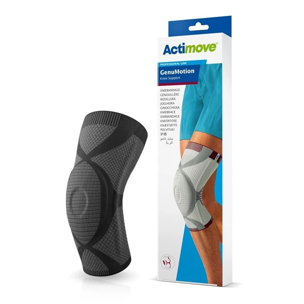 Actimove Genumotion Örgü Yüksek Kalite Diz Desteği Charcoal ürün görseli 1
