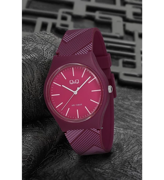 Q&Q VS52J004Y Su Geçirmez Silikon Kordonlu Unisex Kol Saati ürün görseli 1