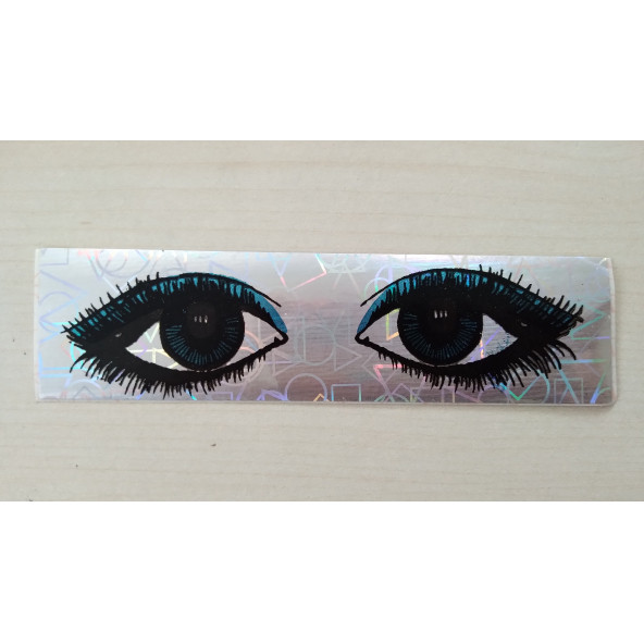 GÜZEL GÖZLER STİCKER 14x3,5cm GÜZEL GÖZLER ETİKETİ - GÜZEL GÖZLER ÇIKARTMASI ürün görseli 1