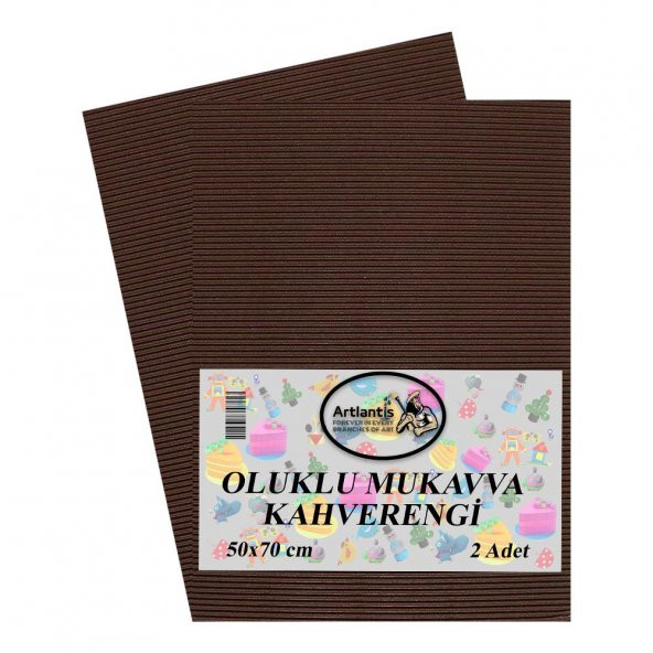 Kahverengi Oluklu Mukavva 50x70 2 Adet Artlantis Oluklu Mukavva Kahve Renkli 50*70 2 Adet ürün görseli 1