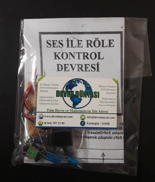 Ses ile Röle Kontrol Devresi - Monteli - Resim 4