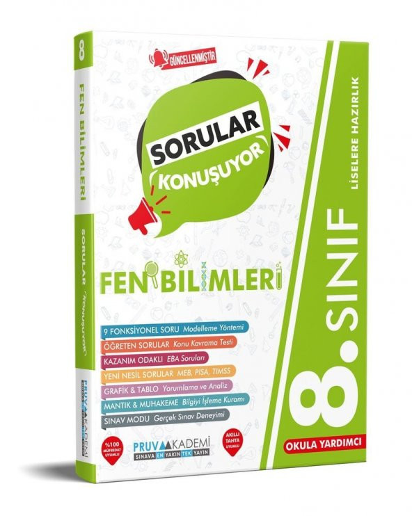 8. Sınıf Fen Bilimleri Sorular Konuşuyor Soru Pruva Akademi Bankası ürün görseli 1