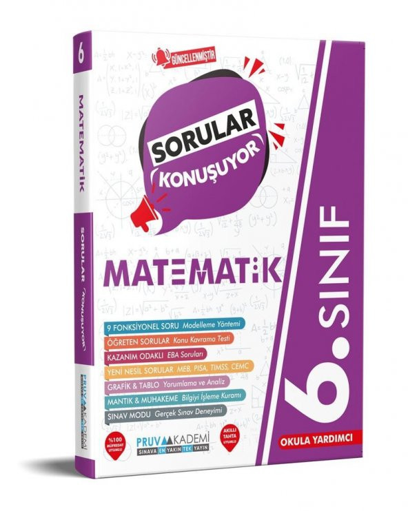 6. Sınıf Matematik Sorular Konuşuyor Soru Bankası Pruva Akademi ürün görseli 1
