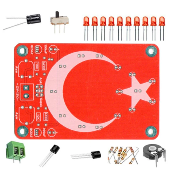 Temel Elektronik Kartı Flip Flop - Demonte Montajsız ürün görseli 1