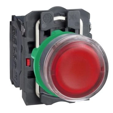 Schneider Electric XB5AW34B5, Kırmızı Işıklı Buton, 1NA-1NK, Yaylı Tip, 24V Ledli, 22mm, Plastik Gövdeli ürün görseli 1