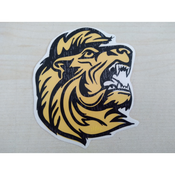 ASLAN STİCKER TURUNCU 8x7cm Lion STİCKER ASLAN ETİKETİ ASLAN ÇIKARTMASI ürün görseli 1