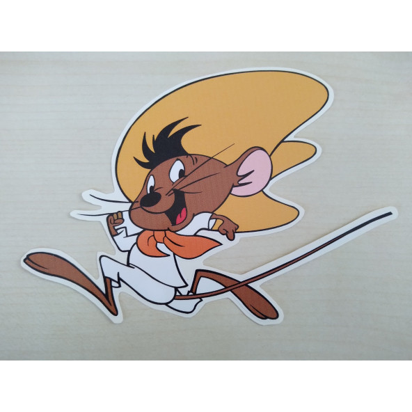 HIZLI GONZALEZ STİCKER 13x11cm HIZLI FARE STİCKER, HIZLI GONZALEZ ETİKETİ. HIZLI GONZALEZ ÇIKARTMASI ürün görseli 1