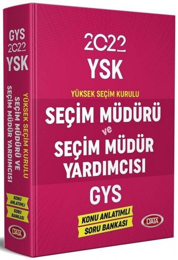 GYS YSK Seçim Müdürü ve Seçim Müdür Yardımcısı Konu Anlatımlı Soru Bankası Data Yayınları ürün görseli 1