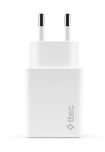 Ttec SmartCharger Duo PD 32W Seyahat Hızlı Şarj Aleti USB-C + USB-A  Beyaz 2SCS24B ürün görseli 1