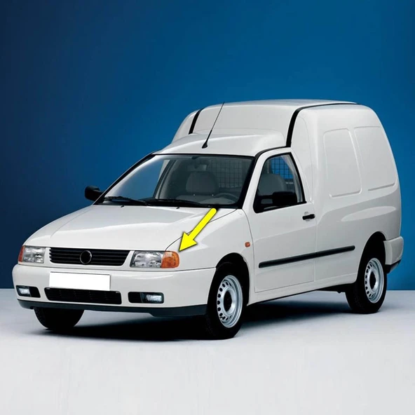 VW Caddy 1996-2003 Sol Ön Sinyal Lambası Sarı 6K5953049B ürün görseli 1
