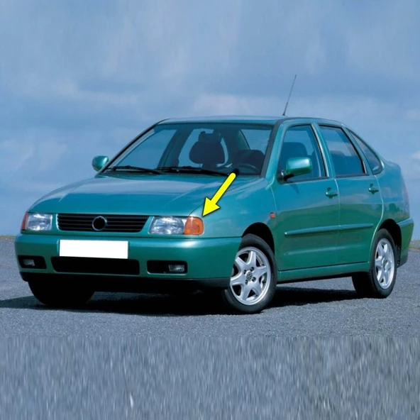 VW Polo Classic Sedan 1996-2002 Sol Ön Sinyal Lambası Sarı 6K5953049B ürün görseli 1