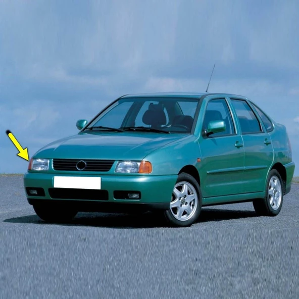 VW Polo Classic Sedan 1996-2003 Sağ Ön Sinyal Lambası Sarı 6K5953050B ürün görseli 1