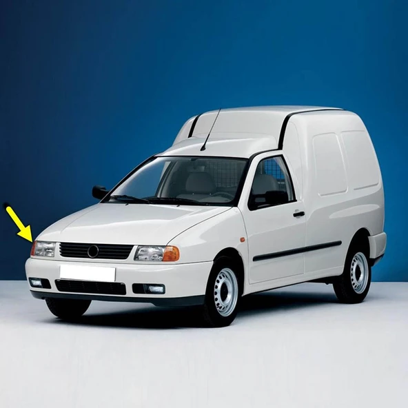 VW Caddy 1996-2003 Sağ Ön Köşe Sinyal Lambası Sarı 6K5953050B ürün görseli 1