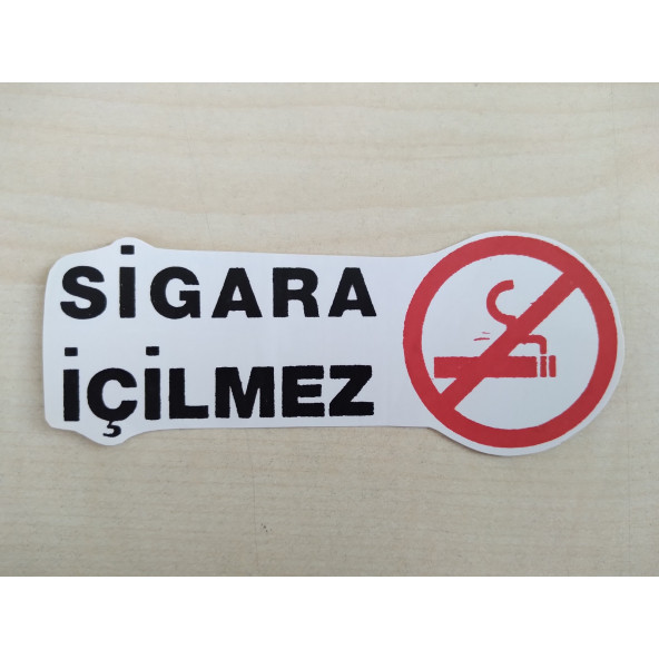 SİGARA İÇİLMEZ STİCKER 10,5x3cm SİGARA İÇİLMEZ YAZISI ETİKETİ - SİGARA İÇİLMEZ ÇIKARTMASI ürün görseli 1