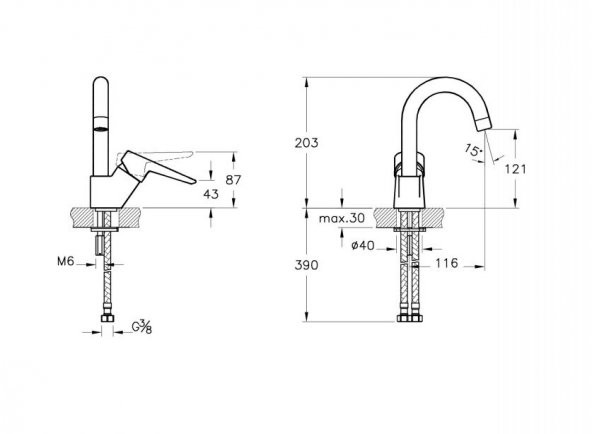 Artema A42442 Solid S Döner Borulu Lavabo Bataryası - Resim 2