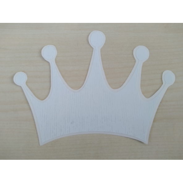 KRAL TACI STİCKER Beyaz 13,5x9,5cm - King STİCKER, KRAL TACI ETİKETİ, KRAL TACI ÇIKARTMASI ürün görseli 1