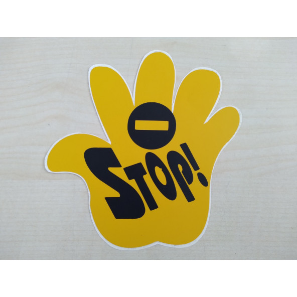 STOP STİCKER 11x11cm (STOP EL STİCKER) STOP ETİKETİ - STOP ÇIKARTMASI ürün görseli 1