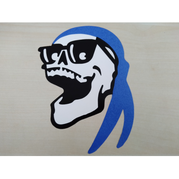 KURUKAFA sticker 16,5cmx11,5cm (İSKELET) KURUKAFA logosu - KURUKAFA arması - KURUKAFA ETİKETİ ürün görseli 1