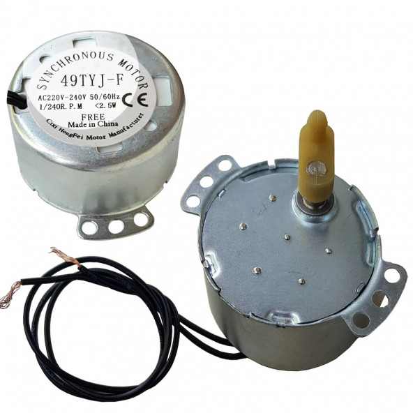 Kuluçka Makinesi Viyol Çevirme Motoru 1/240 RPM- AC220V-240V ürün görseli 1