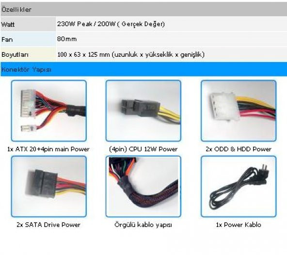 Slim Power Supply 250 Watt - Resim 2