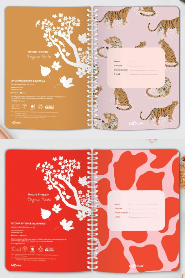 2li Tarihsiz Defter Seti A5 Kaplan & İnek - Resim 4