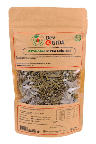 DOYPACK ISPANAKLI SİYEZ ERİŞTESİ 500G ürün görseli 1