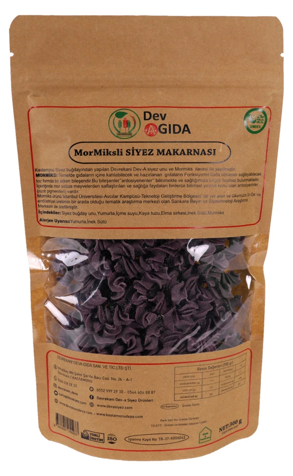 DOYPACK MOR SİYEZ MAKARNA 300G ürün görseli 1